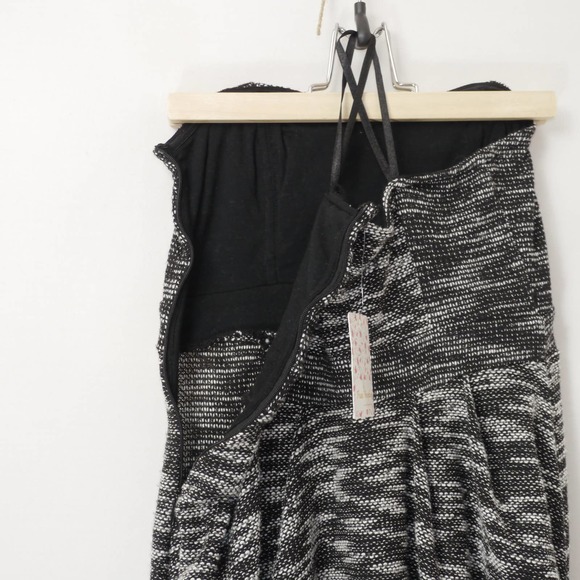 Free People Nyima Black/Ivory Bustier Dress Size 4 - Picture 9 of 12